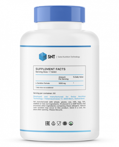 SNT L-Carnitine Tartrate, 90 таблеток SNT L-Carnitine Tartrate, 90 таблеток