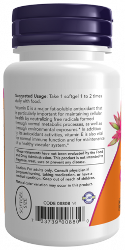 NOW Vitamin E-200 With Mixed Tocopherols, 100 капсул NOW Vitamin E-200 With Mixed Tocopherols, 100 капсул