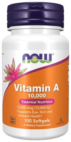 NOW Vitamin A 10000 IU, 100 капсул NOW Vitamin A 10000 IU, 100 капсул