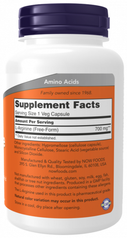 NOW L-Arginine 700 mg, 180 капсул NOW L-Arginine 700 mg, 180 капсул