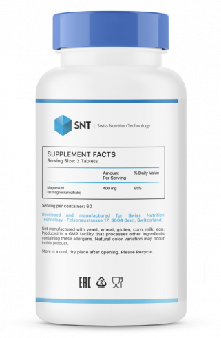 SNT Magnesium Citrate, 120 таблеток SNT Magnesium Citrate, 120 таблеток