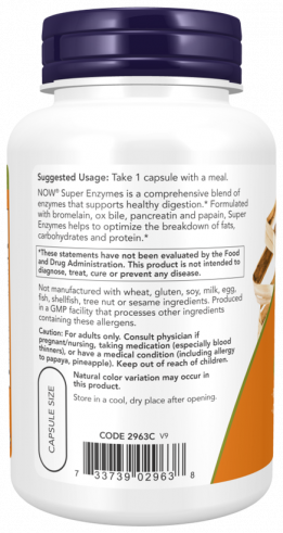 NOW Super Enzymes, 90 капсул NOW Super Enzymes, 90 капсул