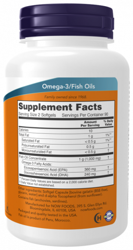 NOW Omega 3 Mini Gels 500 mg, 180 капсул NOW Omega 3 Mini Gels 500 mg, 180 капсул