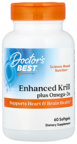 Doctor's Best Enhanced Krill plus Omega 3, 60 капсул Doctor's Best Enhanced Krill plus Omega 3, 60 капсул