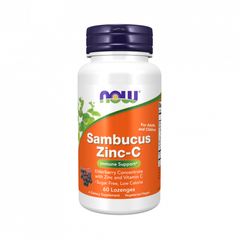 NOW Цинк с витамином C и бузиной, 60 таблеток