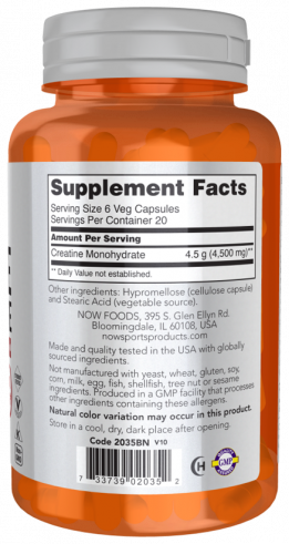 NOW Creatine Monohydrate 750 mg NOW Creatine Monohydrate 750 mg