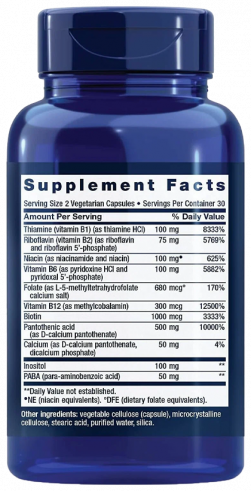 Life Extension BioActive Complete B-Complex, 60 капсул Life Extension BioActive Complete B-Complex, 60 капсул