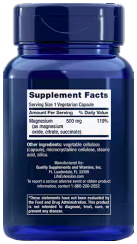 Life Extension Magnesium 500 mg, 100 капсул Life Extension Magnesium 500 mg, 100 капсул