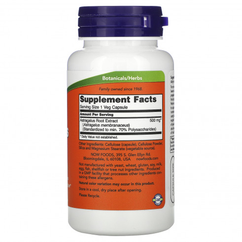 NOW Astragalus Extract 500 мг, 90 капс NOW Astragalus Extract 500 мг, 90 капс